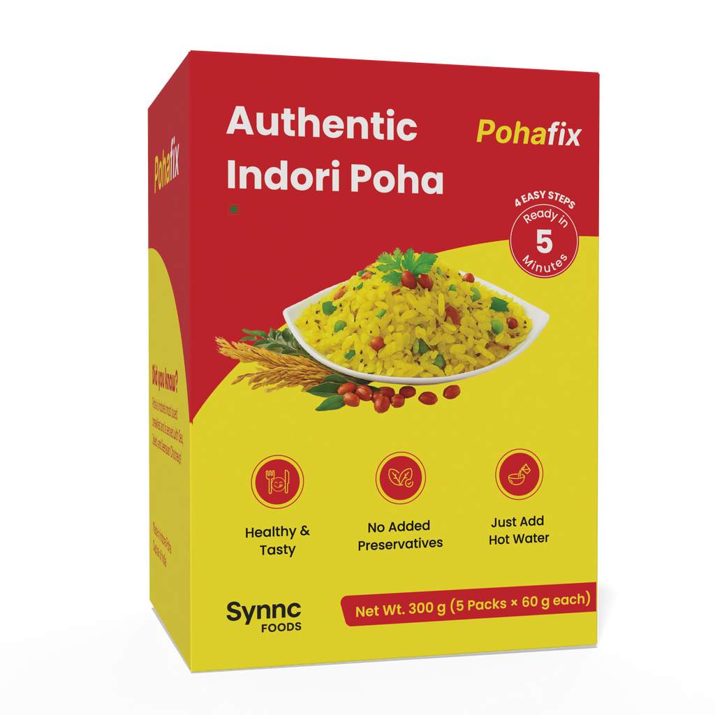 PohaFix Authentic Instant Poha – Instant Indian Breakfast | Ready in 5 Minutes | No Preservatives