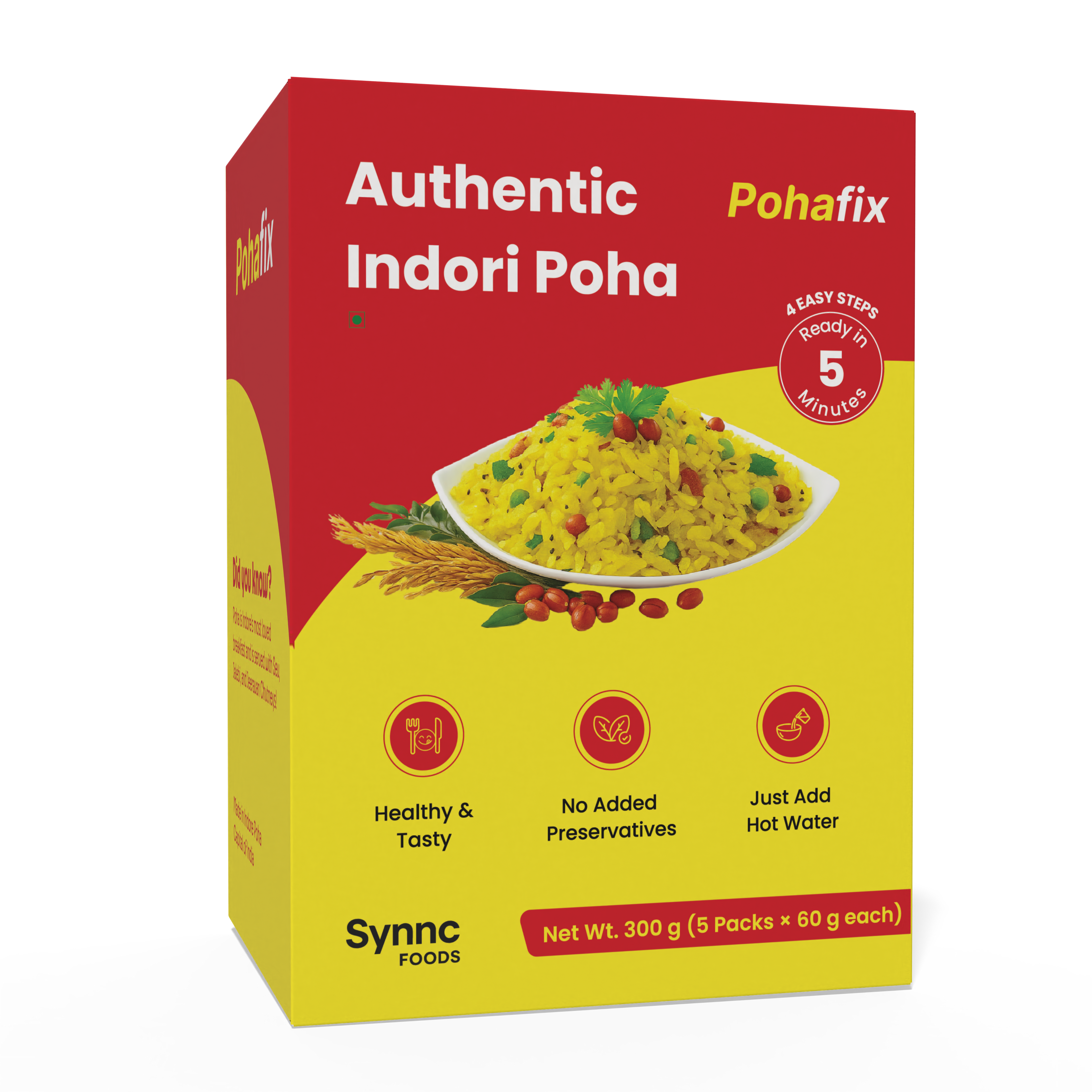 PohaFix Authentic Instant Poha – Instant Indian Breakfast | Ready in 5 Minutes | No Preservatives